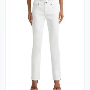 Lauren Ralph Lauren Jeans Co. Women's 10 Classic Straight Leg White Denim Jeans
